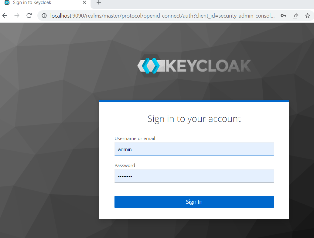 Keycloak-login-page