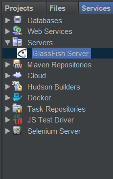 Glassfish server node in Netbeans