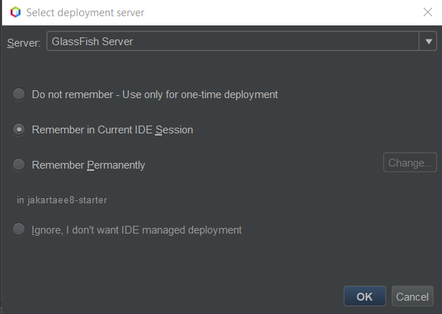  Select deployment server